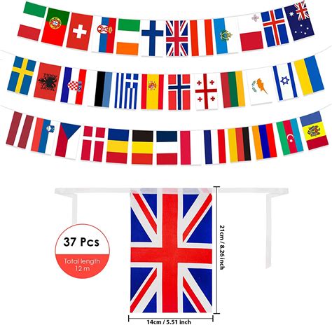 1 To 10 Packs 15 Metre All 37 Nations Eurovision | Ubuy India