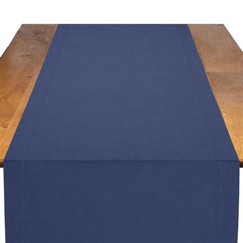 Classic Hemstitch Navy Table Runner - Linen Rentals | Wedding Table ...