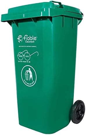 ARISTO Plastic Manual-Lift Garbage Waste Dustbin with Wheel 120 L ...