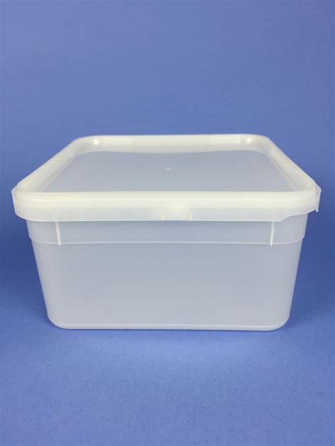 Square Plastic Containers 90mm 250ml - Storage Ideas