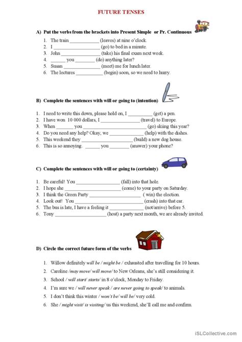 Future Tense Worksheet 的图像结果