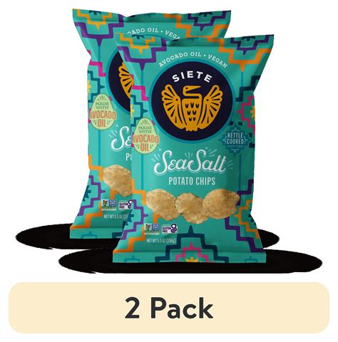 (2 pack) Siete Kettle Cooked Potato Chips Sea Salt, 5.5 oz. - Walmart.com