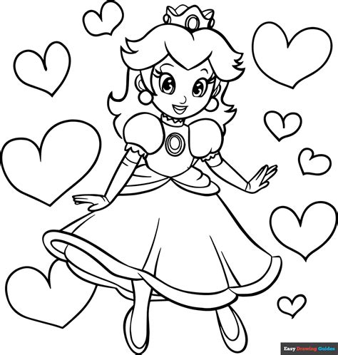 Princess Peach Coloring Pages - Molon Printable