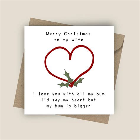 Wife Christmas Card, Wife Christmas Card Wife Gift Christmas Card for ...