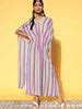 Buy Multicoloured Striped Georgette Dress Online at Rs.1126 | Libas