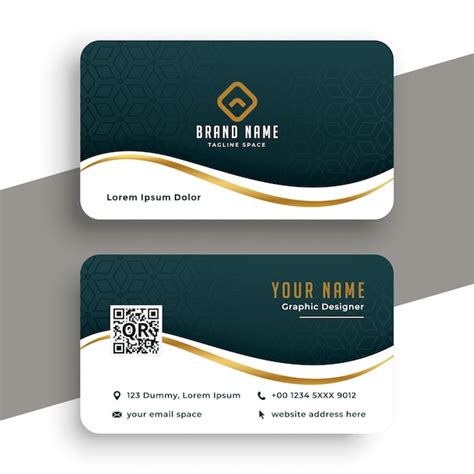 Elegant premium golden business card template | Free Vector
