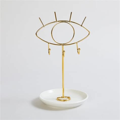 Buy Modern Luxe Metal and Ceramic Eye Jewellery Stand from Home Centre ...