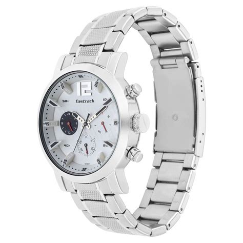 Buy Online Fastrack Fastfit Quartz Multifunction White Dial Stainless ...