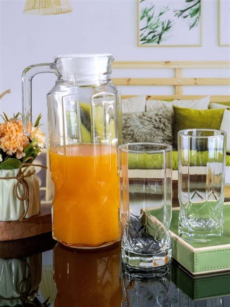 Buy Luminarc Glass Octime Dimond Drink Set of 6pcs Tumbler & 1pcs Jug ...
