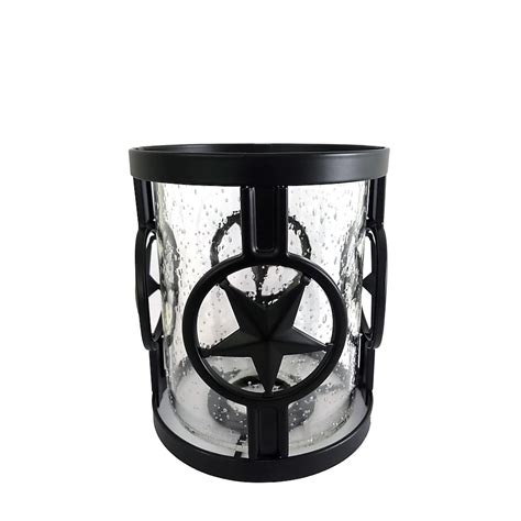 Style Selections 7-in x 5.5-in Cylinder Black/Clear Glass Vanity Light ...