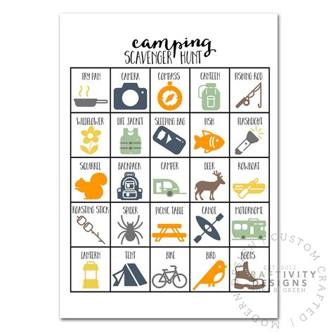 Camping Scavenger Hunt Ideas Fall Scavenger Hunt Outdoor Activity For