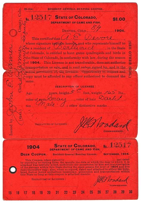 Earliest Hunting & Fishing Licenses - Waterfowl Stamps and More