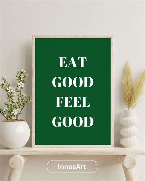 Eat Good Feel Good Poster, Eat Good Feel Good Wall Art, Quote Print ...