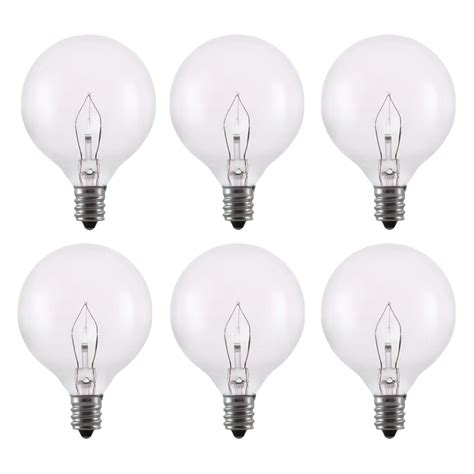 Khaosen Morulong G50 25W Clear Globe Wax Warmer Light Bulbs, Long ...
