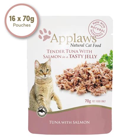 Applaws Cat Wet Food 70g Tender Tuna with Salmon in a Tasty Jelly ...