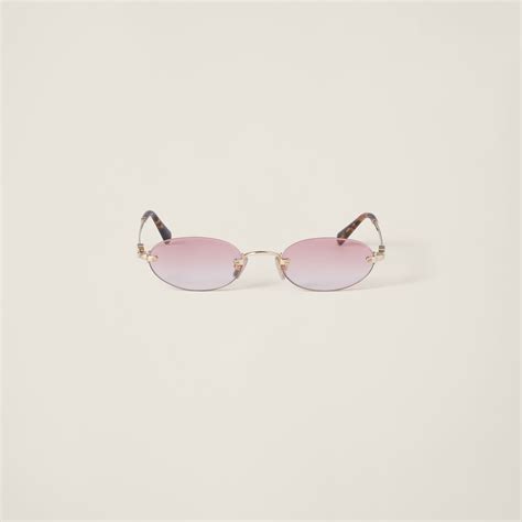 Gradient Pink Lenses Miu Miu Logo Sunglasses | Miu Miu
