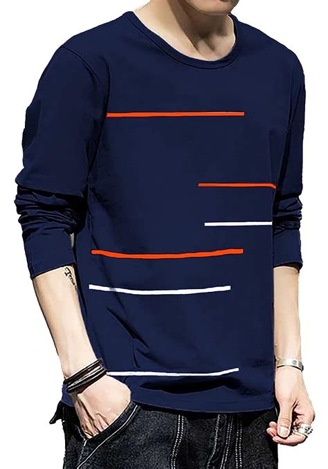 Buy LEOTUDE Men's Regular Fit Cotton Blend Full Sleeve T-Shirt at Amazon.in