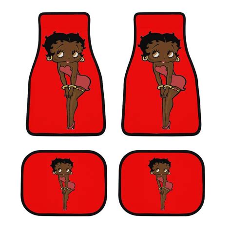Black Betty Boop Front Back Car Floor Mats Set (4pcs) - Polyester ...