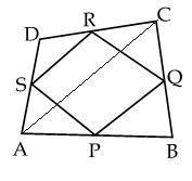 ف In the figure ABCD is a quadrilatu in which PQRS are the mid points ...