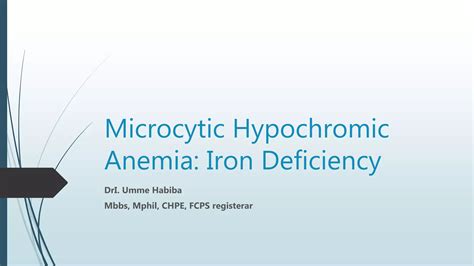 Iron deficiency anemia | PPT | Free Download