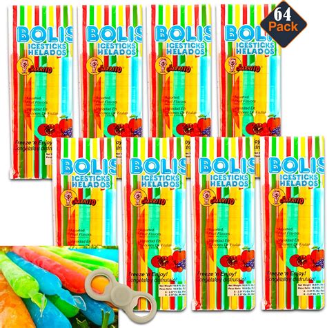 Amazon.com: Bolis Freezer Pops - 8 Packs of Bolis Helados Icesticks ...