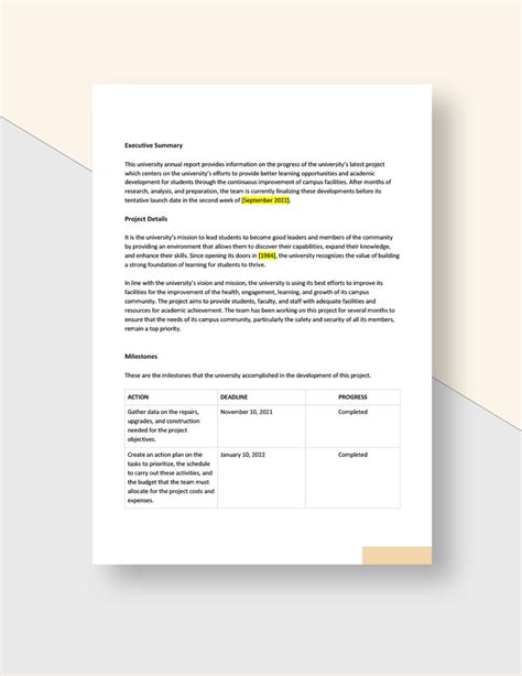 Image result for University Report Example