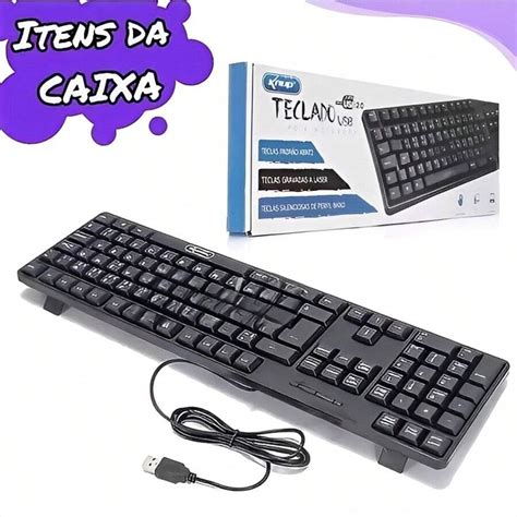 Teclado Mecânico Low Profile KP-2044 ABNT2 USB, Switch Vermelho ...