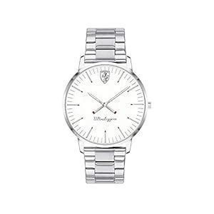 Ferrari Men's 'Ultraleggero' Quartz Stainless Steel Watch, Color:Silver ...