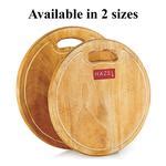 Buy Hazel Neem Wood Round Vegetable Chopping Board - 33 cm Diameter ...
