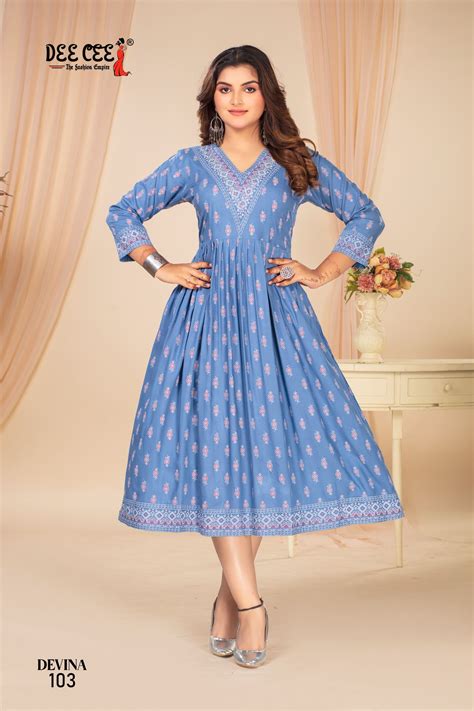 Deecee Devina Printed Anarkali Kurtis Collection