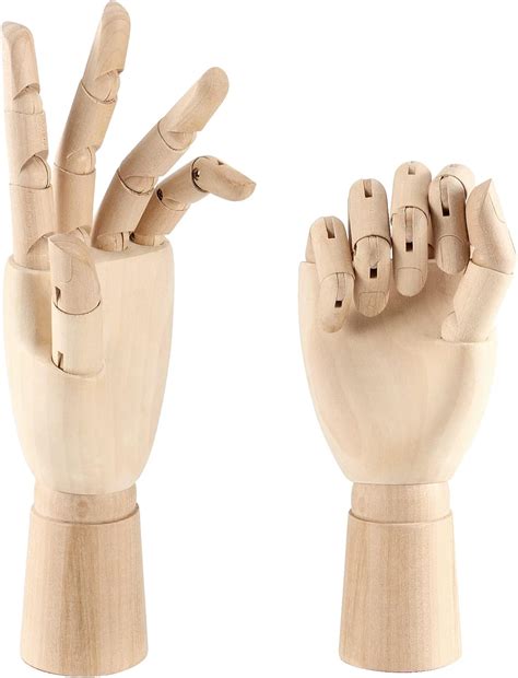 Buy JOIKIT 2 Pack 10 Inches Wood Art Mannequin Hand, Left and Right ...