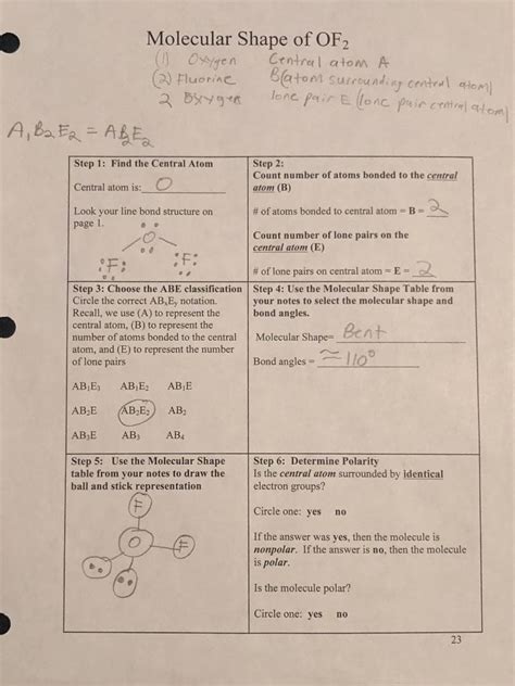 Answered: Step 4: Use the Molecular Shape Table… | bartleby