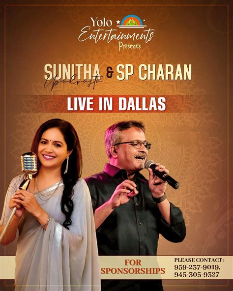 Sunitha Upadrasta & SP Charan Live in Dallas || Tollywood, Southern ...