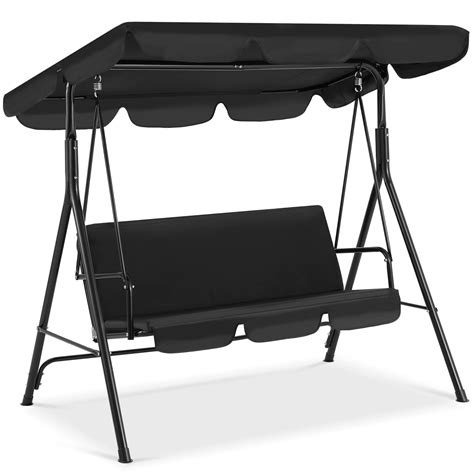 Buy YODOLLAPorch Patio Swing,Outdoor Patio Swing with Canopy,3 Person ...