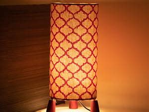 Buy ExclusiveLane 'Moroccan Red' Decorative Wooden Table Lamps for Home ...