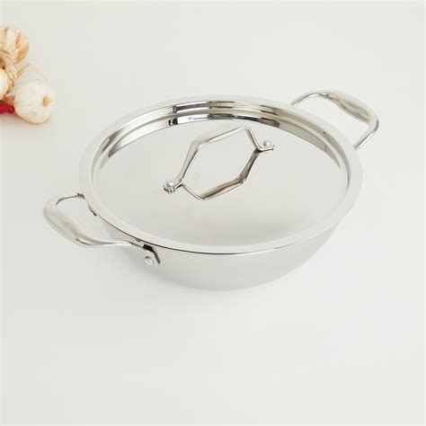 Buy Chef Special Stainless Steel Kadhai with Lid - 2.5L from Home ...