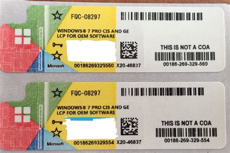 Image result for Windows 7 Pro COA Sticker