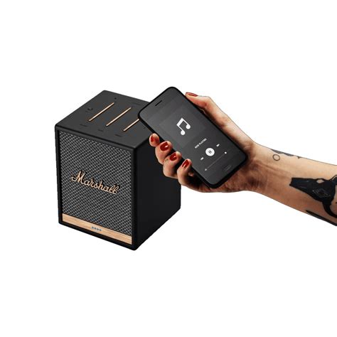 Marshall Uxbridge Google Noir - Enceintes assistant vocal SonoVente.com