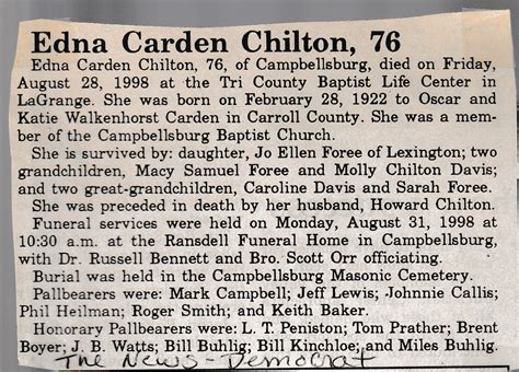 Carroll County Obituaries