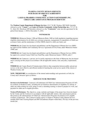 Fillable Online WADENA COUNTY HUMAN SERVICES Fax Email Print - pdfFiller