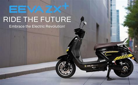 ZELIO EEVA ZX+ Electric Scooter - 60V/32AH Battery, 55-60 km Range, 4-5 ...