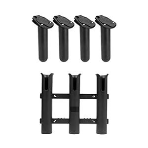Triple 3 Rod Holder + 4 Tube Rack Marine Boat Fishing Angling Lure ...