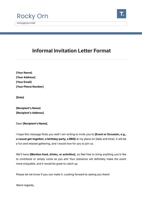 Invitation Writing Format 的图像结果