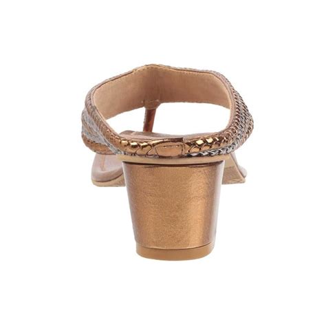 Buy Mochi Women Antique-Gold Ethnic Slip Ons Online | SKU: 40-1-28-36 ...