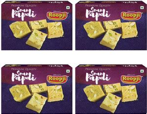 ROOPJI Soan Papdi 2Kg (500Gm x 4) Bikaneri Sweets Authentic Indian ...