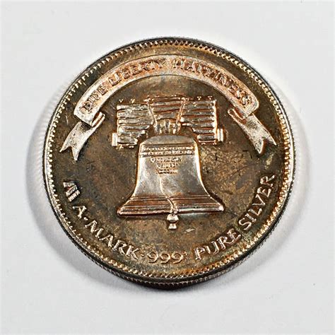 1985 Liberty Silver A Mark 1oz 999 Silver Round | Property Room