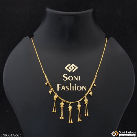 1 Gram Gold Plated Decorative Design Necklace for Ladies - Style A525 ...
