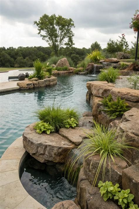 16+ Stunning Rock Landscaping Ideas Around Pools