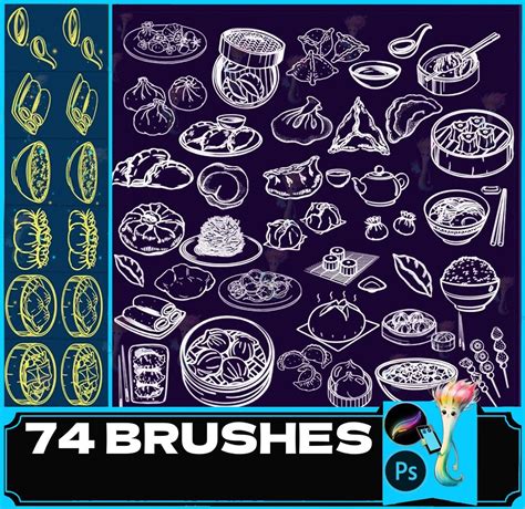 Dim Sum Procreate Brushes: Chinese Food Art, Asian Cuisine - Etsy