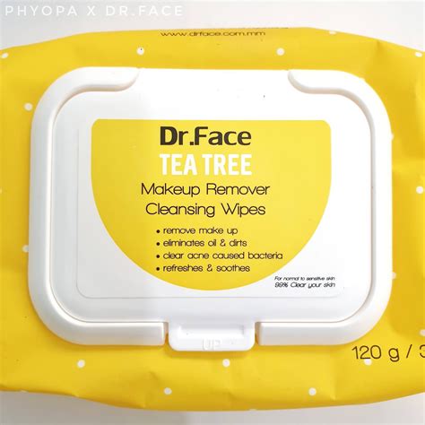 Dr.Face Tea Tree Makeup Remover Cleansing Wipes #Review 💟💐🌿🌿